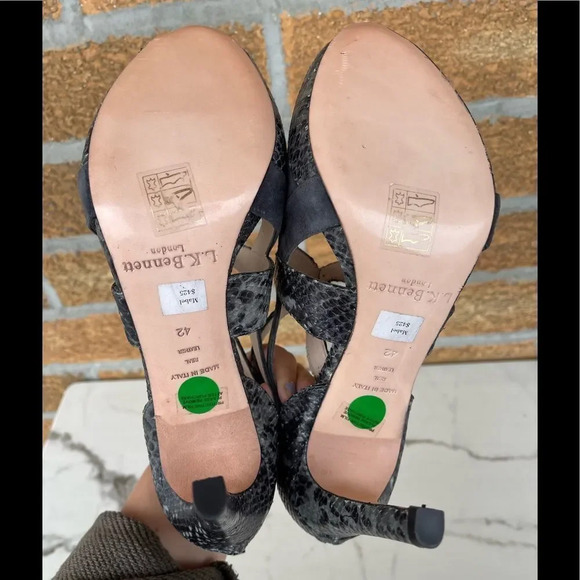 L.K. Bennett Mabel Snakeskin Suede Pumps 42/11 - Picture 6 of 9
